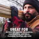 Venom Steel Industrial Nitrile Gloves, Chemical Resistant Disposable Black Gloves, Latex-Free, Powder-Free, Textured Grip, Heavy Duty Two-Layer Protection, 6 mil, Large, 100 Count (L)