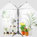 GHodec Grow Light with Stand, 5500K Full Spectrum Gooseneck Floor Plant Light for Indoor Plants Growing,5 Dimmable Levels & Auto On/Off Timer,Tripod Stand Plant Lamp Height Adjustable, 100Watts