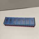 Extra Large Pill Organizer- XXL Pill Box 7 Day - Weekly Pill Organizer with AM PM Large Compartments Big Pill Case for Supplements Jumbo Pill Holder for Vitamins Huge Medicine Organizer 2 Times a Day (Purple/Blue)