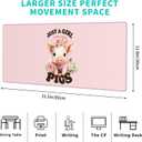 Just a Girl Who Loves Pigs Gaming Mouse Pad – 12x31.5in Non-Slip Rubber Desk Mat with Cute Pig Floral Design – Large Extended Pink Mousepad for Office Home Laptop – Game Deskmat Gifts Decor