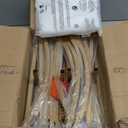 Open Arch Backdrop Stand with White Cover Set,7.2 FT Metal Double U Shaped Arched Backdrop Frame for Wedding Ceremony,Baby Shower,Birthday Party,Graduation,Photo Backdrops