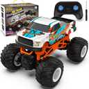 Remote Control Car, 1:16 RC Monster Truck, 2.4GHz 20 Km/h Fast All Terrain Off Road RC Cars for Boys Girls Ages 4-7 8-12, Cool Christmas Birthday Gift Toy for Kids and Adults (Orange)