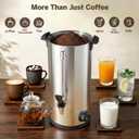 50 Cup 8L Stainless Steel Commercial Coffee Urn and Hot Water urn
Stainless Steel |Fast Brewing 30 Seconds Per Cup| Easy-Push Lever For One Handed Operation | Water Window | Silver