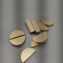 UNIQOOO 10 Set 2" Arch Gold Birch Wood Stand with Cards |1.2mm Slot, for Name Cards, Place Card Holder, Photo Display Stand | for Event Decor, Retail Shop, Cafe Restaurant Menu, Business Card, Name Tag