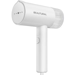 BEAUTURAL Steamer for Clothes, Portable Garment Wrinkle Remover, Fast 30s Heat-up, Foldable and Handheld, 120V Only (Not for 220V Europe) (White)