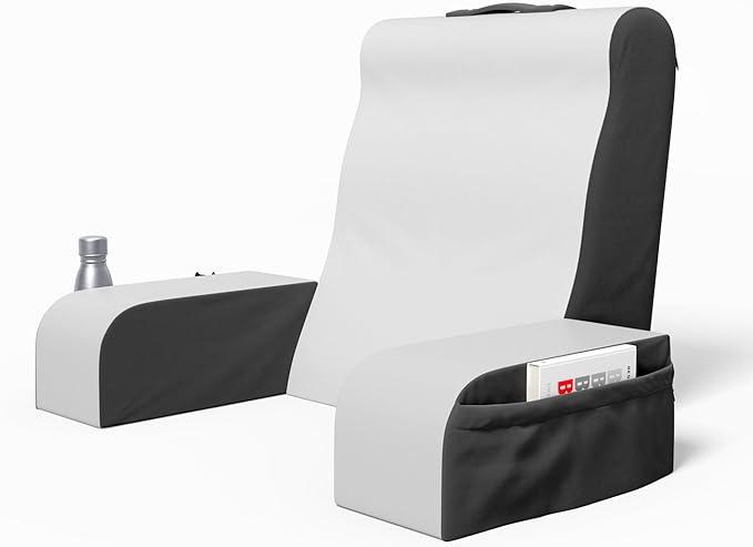 Kölbs Wedge Reading Cushion, Back Pillow for Bed Sitting Up, Cushion with Arms for TV Book Gaming Dorm Rooms, Backrest (Black)