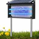 Solar Bug Zapper Outdoor, Mosquito Repellent Outdoor Patio, Waterproof Portable Fly Zapper, High Powerer 4500V Solar Mosquito Zappers for Home, Patio, Camping