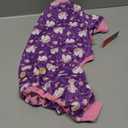 KYEESE Dog Pajamas Unicorn Cat Clothes Stretchy Dog Onesie Dog Body Suits After Surgery Stretchy Dog Coat Dog Surgery Recovery Suit Dog Clothes Dog Costume (02# Unicorn Purple, X-Large (23-32lbs))