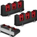 2 Pcs Magnetic Fishing Rod Holder for Car Fishing Pole Rack Vertical Rod Storage Holders for Truck Bed Boat Wall Garage Door (7.76 Inch, Red)