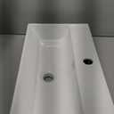 AmpleCharmic Wall Mount Bathroom Vessel Sink, 21’’ Rectangle Ceramic Basin for Small Bathroom Countertop with Pop-up Darin & Overflow, Modern White