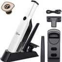 Handheld Vacuum Cordless,15KPA High Power Suction,USB Quick Charge,Car Vacuum Cleaner with Storage Dock,Lightweight Rechargeable Dust Buster with Crevice Tool Pet Brush Hand Vac for Home,White