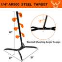 Highwild AR500 Dueling Tree Target Kit - Six Steel Paddles 4" x 1/4" Reactive Shooting Targets with Stand, 42" X 27" X 31"