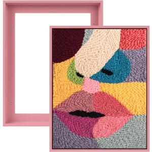 16x20 Frame for Stretched Canvas Art, 2 Pack Complete Canvas Floater Frames with 0.9" Deep for Handmade Paintings Lovely Prints Artwork, Aesthetic Home Accents Living Room Decor (Pink)