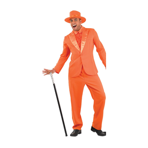 fun shack Tuxedo Costume for Men – Orange – Funny 90s Movie Character Outfit for Halloween & Parties Size M