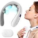 HANASCAR Neck Massager with Heat, Portable Electric Neck Massager for Pain Relief Deep Tissue, 10 Modes&16 Levels, 130g Ultra-Light Wear, Relax Gift for Her/Him/Friend/Dad/Mom