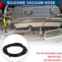 Silicone Vacuum Tubing Hose Automotive Vacuum Line for Toyota High Temperature 6.6ft 1/4" 6mm ID 3.5mm Thickness 1 Pc Black