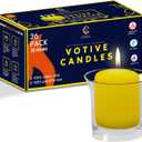 Candle Charisma Citronella Scented Votive Candles - 15 Hour Burn time - Set of 36 for Dinner, Wedding, Halloween and Holiday Decorations