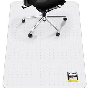 Kuyal Office Chair Mat for Carpet, 32x55 Clear Heavy Duty Computer Chair Mat, Under Desk Protector Carpeted Floors Mat, Easy Chair Movement,Ship Flat