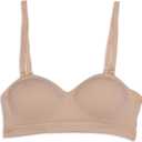 Maidenform Girls Seamless Molded Cup Hybrid Strapless Bandeau Bra (Beige), 32A