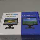 Vehicle On-Dash Backup Monitor, 7" Digital HD Car TFT LCD Color Screen Display with 2 Video Input for Rear View Camera (Grey)