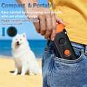 Dog Bark Deterrent Devices, 2X Ultrasonic Anti Barking Device for Dogs, 39 FT Range Outdoor Anti Barking Device for Dogs, 3-in-1 Training Modes with LED Flashlight, USB-C Rechargeable, Orange