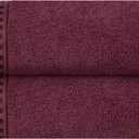 GLAMBURG 100% Cotton 2 Pack Oversized Bath Towel Set 28x55 Inches, Ultra Soft Highly Absorbant Compact Quickdry & Lightweight Large Bath Towels, Ideal for Gym Travel Camp Pool - Burgundy (2 Pack Bath, Burgundy)