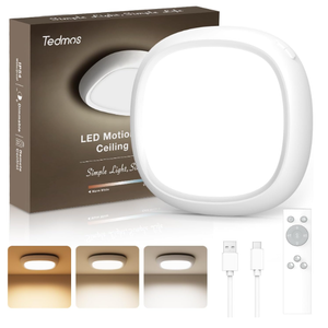 Rechargeable Shower Light for Inside Shower, 12000mAh Motion Sensor Wireless Ceiling Light with Remote No Wiring, Battery Operated Closet Lights Cordless LED Overhead Lighting for Pantry Bathroom