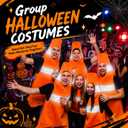 Unittype 6 Pcs Traffic Cone Costume Adults, Halloween Group Costumes