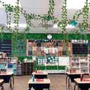 15 Pieces Jungle Theme Party Decoration Vbs 2026 Decor Rainforest 3 Pcs 9x4.5ft Safari Tropical Greenery Leaves Photography Backdrop 12 Pcs 7ft Fake Vines for Jungle Hawaiian Luau Indoor Room Decor