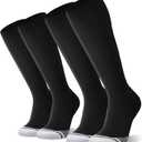 FITRELL 2/3 Pack Baseball Soccer Softball Socks for Kids Youth Men & Women Over-the-Calf Knee High Socks (Multiple Colors) (Large)