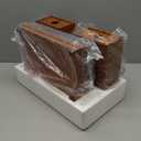 Vintage Record Player with External Speakers Belt-Drive Turntable for Vinyl Records Dual Stereo Speakers LP Players Support 3 Speed 3 Size Wireless Playback AUX Headphone Input Auto Stop Wood Red