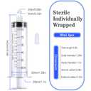 2 x 60ml Luer Lock Syringe, Syringes Without Needle, Disposable Syringe Individually Wrapped(4)