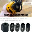 CN1 389244-00 389243-00 Collet Chuck and Nut Kit Replace for DeWalt DC550 DC551 DW660 Palm Router RotoZip spiral saw tools and Drywall routers(5packs)