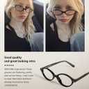 TIJN Olisa Blue Light Blocking Glasses for Women Men,Retro Oval Frame Bluelight Eyeglasses for Gaming/Computer/Screen (03. Jet Black)