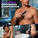 Electric Razor for Men 5 in 1, Beard Trimmer Kit with Adjustable 18mm Comb, Body Shaver, Nose & Ear Hair Trimmer, IPX7 Waterproof, Type-C Fast Charge, LED Display, 120-Min Cordless Use