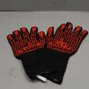 Comsmart BBQ Gloves, 1472 Degree F Heat Resistant Grilling Gloves Silicone Non-Slip Oven Gloves Long Kitchen Gloves for Barbecue, Cooking, Baking, Cutting (short, Red)