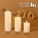 36 Pack White Pillar Candles Bulk Set, 2x3 2x4 2x6 Inch - 12 Each Size, Dripless Smokeless Clean Burning for Wedding Centerpieces, Home Decor, Church, Romantic Ambiance