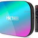 Android 9.0 TV Box HK1 Box Android TV Box 4GB RAM 64GB ROM, Dual-WiFi 2.4GHz/ 5GHz BT Amlogic S905X3 Quad Core 64 Bits 3D/ 8K Full HD/ H.265/ USB3.0 Android Box