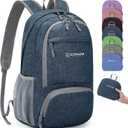 ZOMAKE Ultra Lightweight Packable Backpack 20L,Small Foldable Backpacks Hiking Water Resistant Collapsible Daypack for Women Men(Navy Blue-A2)