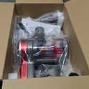 Cordless Vacuum Cleaner for Home, Lightweight Stick Vacuum Cordless Rechargeable with Power Suction, Up to 35 Mins Runtime, Hardwood Floor Vacuum for Pet Hair, Carpets, Tile (Black Red)