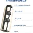 Kitchen Sink Faucet Sprayer Head, 2 Functions Sprayer Attachment for Faucet,Pull Down Faucet Head Replacement Part, G 1/2 Pull Out Spray Head for Kitchen Faucet Tap Sprayer Spout
