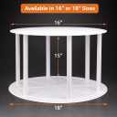 Oasis Supply, White Plastic Fountain Separator Cake Stand – (2) 18" Round Plates with (6) 15" Columns, Tiered Wedding Cake Separator (18" Plates)