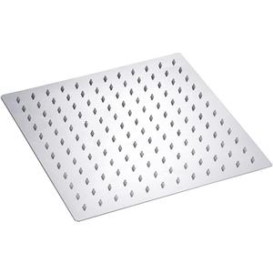 Round Square Shower Head Ultra-thin large area 8" 10” 12” Chrome Stainless Steel Water Rainfall Overhead,8 inch