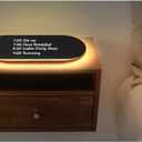 TSJ OFFICE Glass Desktop Whiteboard - 17 X 7 Inches Small Dry Erase Board with Warm Light, Black Glass White Board Surface Notepad with 1 Drawer, Desk Organizers for Office, Home, School Supplies