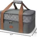 Expandable Casserole Carrier Bag - Double Decker Food Bag, Insulated Casserole Carrier for Hot or Cold Food, Lasagna Holder Tote for Picnics,Beaches,Traveling or Gifts
