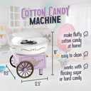 Nostalgia Vintage Hard and Sugar Free Candy Countertop Cotton Candy Maker, Includes 2 Reusable Cones And Sugar Scoop Lavander