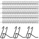 100 Pack 4 Inch Gridwall Hooks, Black Heavy Duty Gridwall Panel Hooks Store Garage Wall Mount Organizers Storage Grid Wall Display Hangers Gridwall Accessory for Retail, Craft Show, Home Setup