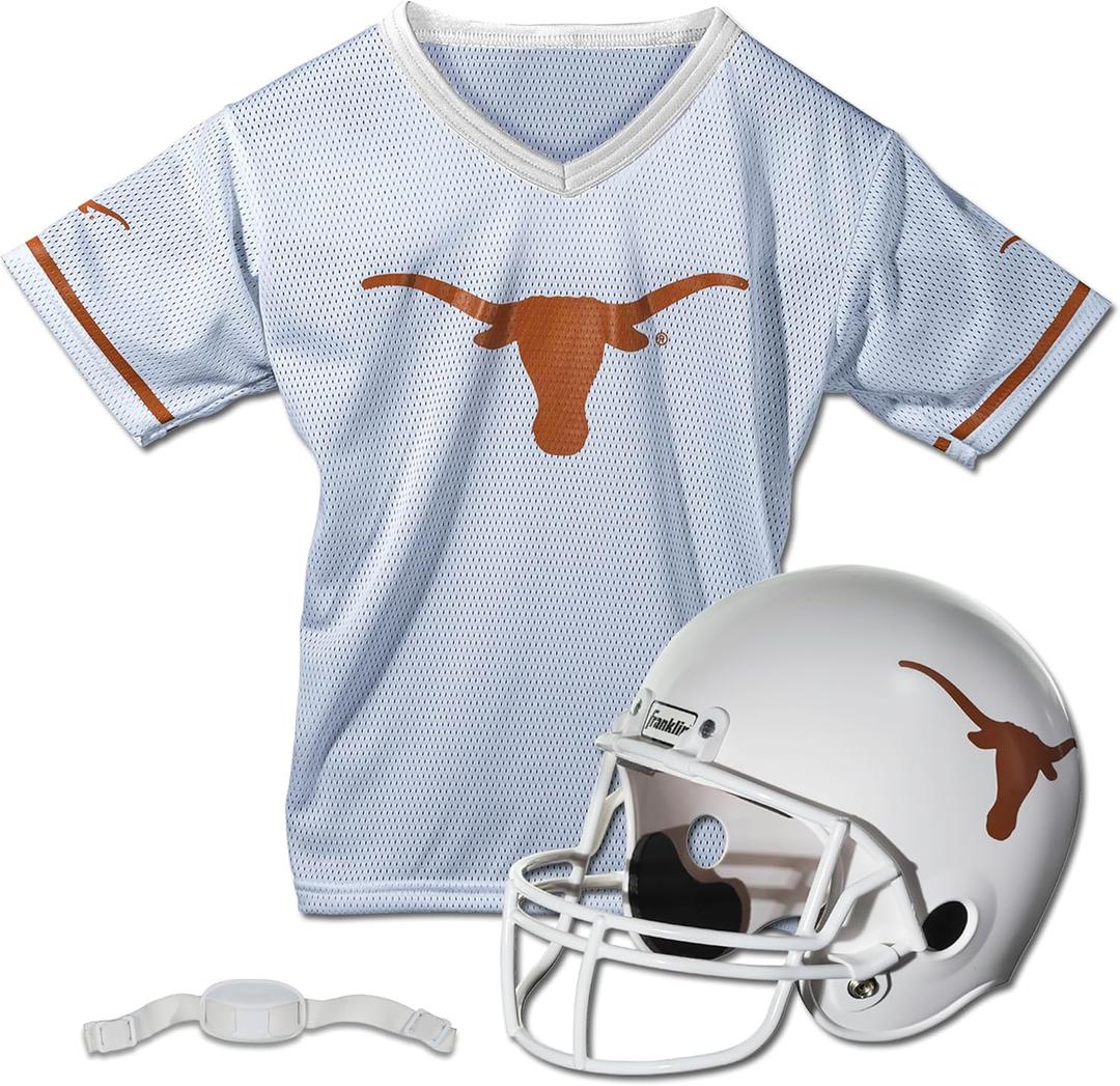 Franklin Sports NCAA Kids College Football Helmet + Jersey Sets - NCAA Team Youth Football Helmet + Uniform Costume Set (One Size)