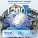 WiFi 6 Range Extender AX3000 Dual Band Signal Booster with Gigabit Ethernet Port, Covers Up to 12,000 Sq.Ft, High-Speed Internet Amplifier for Home & Office, Easy Setup White