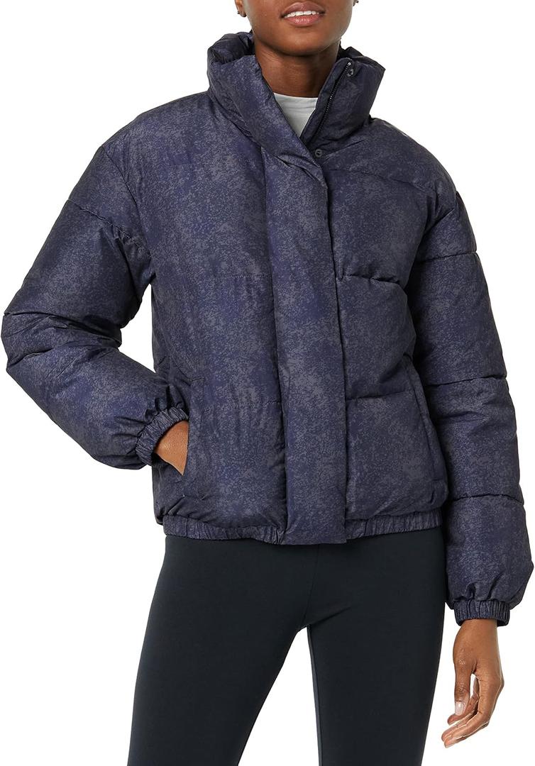 Amazon Essentials Women's Relaxed-Fit Mock-Neck Short Puffer Jacket (Previously Daily Ritual), Sage Green, 4X